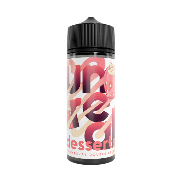 Strawberry Double Cream By Unreal Desserts E-Liquid 100ml Shortfill