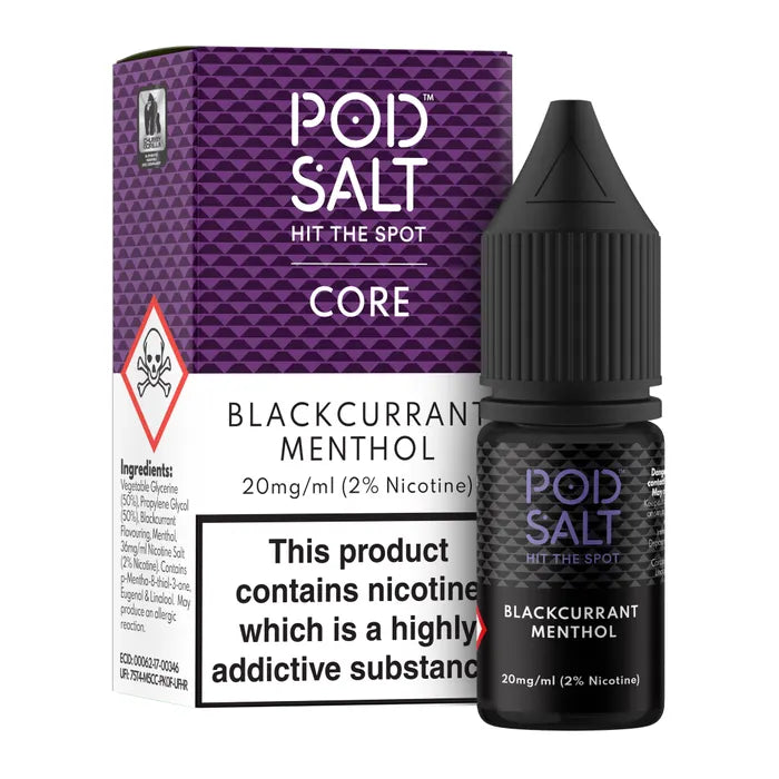 Blackcurrant Menthol Nic Salt By Pod Salt