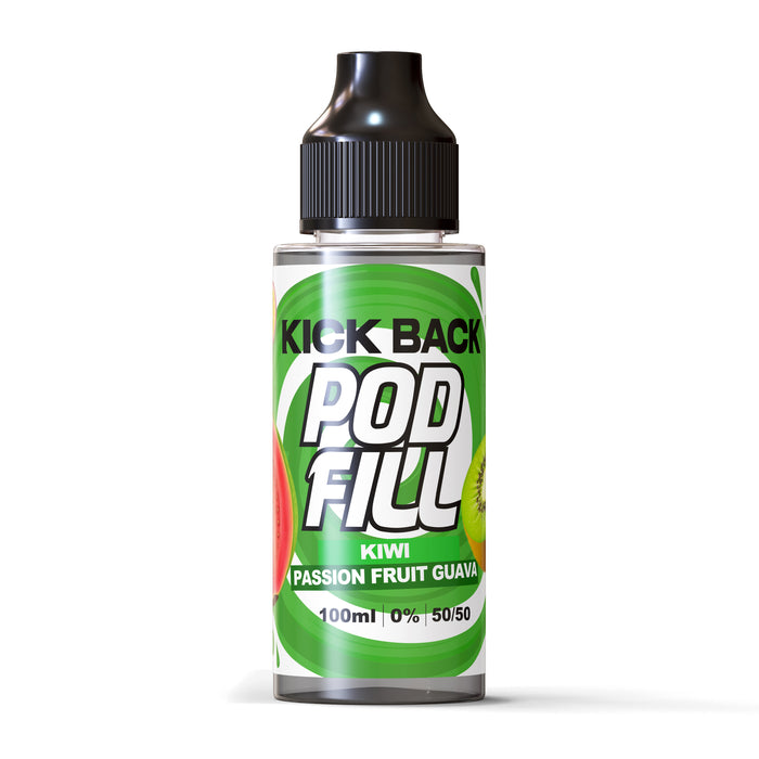 Kick Back Pod Fill Kiwi Passion Fruit Guava 100ml Shortfill