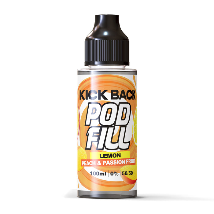 Kick Back Pod Fill Lemon Peach Passion Fruit 100ml Shortfill