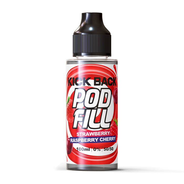 Kick Back Pod Fill Strawberry Raspberry Cherry 100ml Shortfill