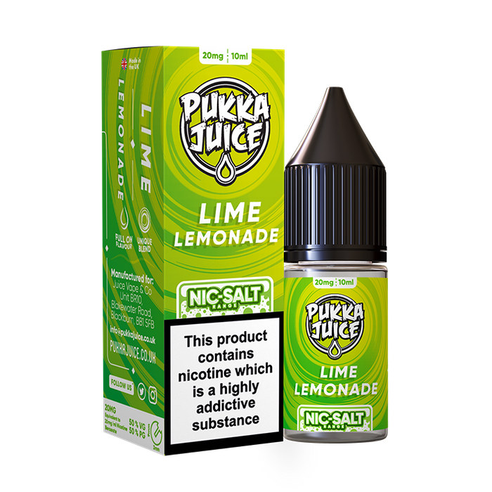Lime Lemonade Nic Salt By Pukka Juice