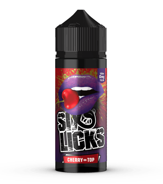 Cherry on top BY SIX LICKS E-Liquid 100ml ShortFill - I Love Vapour