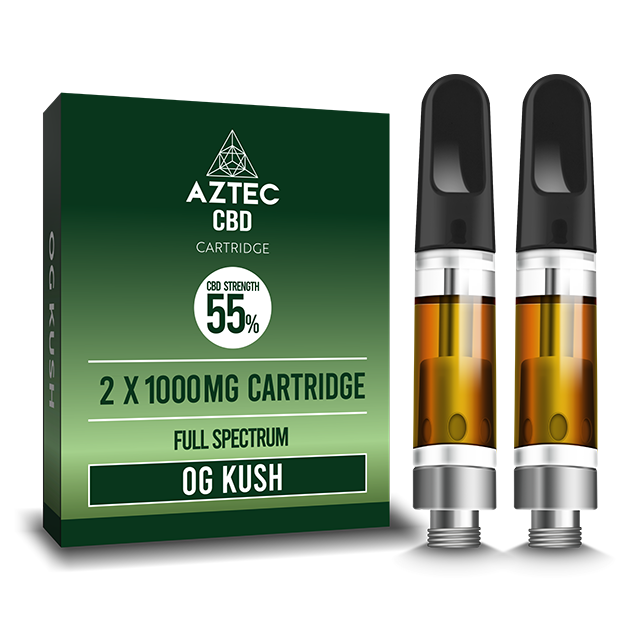 Aztec Refill O.G kush 2-Pack 55% CBD Cartridges