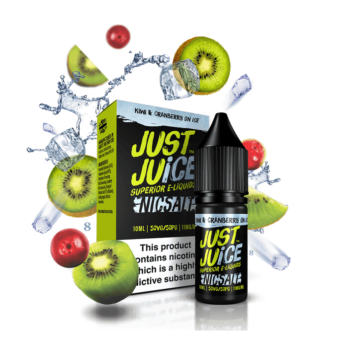 Just Juice e-liquid Kiwi & Cranberry on ice 10ml Nic Salt - I Love Vapour E-Juice Just Juice